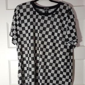 mesh checkered shirt